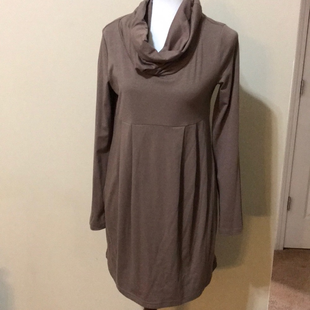 NWOT Mocha cowl neck Tunic Dress